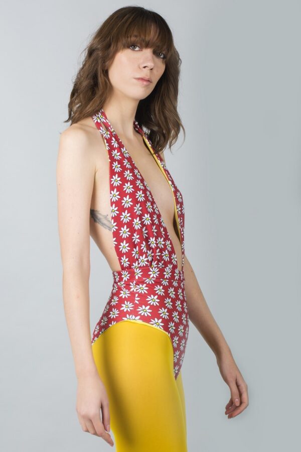 RED DAISY SWIMSUIT
